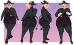 anthro areola bedroom_eyes big_breasts big_butt breasts butt clothing female footwear high_heels lingerie multiple_poses narrowed_eyes navel nipples pose seductive shoes smile solo thick_thighs boolishclara disney clarabelle_cow bovid bovine cattle mammal absurd_res hi_res pinup