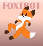 female fur kpart orange_body orange_fur simple_background solo tail toony ukraine foxtrot_(copyright) foxtrot canid canine fox mammal flat_colors hi_res