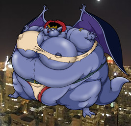anthro belly belly_expansion big_belly big_breasts big_vulva body_inflation breast_expansion breasts clothing expansion female floating genital_expansion genitals huge_belly huge_breasts huge_thighs hyper hyper_belly hyper_breasts hyper_genitalia hyper_inflation hyper_thighs hyper_vulva immobile inflation morbidly_obese nipples obese overweight solo spherical_inflation thick_thighs thigh_expansion torn_clothing vulva vulva_expansion enigma20xx disney gargoyles demona_(gargoyles) humanoid