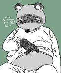 animal_crossing belly canid canine clothed clothing clothing_lift male mammal navel nintendo overweight overweight_male pasikon raccoon_dog shirt shirt_lift solo tanuki tom_nook_(animal_crossing) topwear
