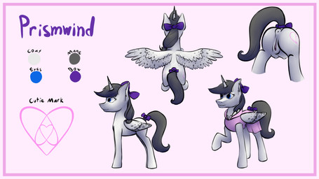 accessory animal_genitalia animal_vulva anus border bow_(feature) bow_accessory bow_ribbon butt centered_hair_bow equine_genitalia equine_vulva feathered_wings feathers female feral furgonomics genitals hair_accessory hair_bow hair_ribbon horn ribbons side_view solo tail tail_accessory tail_bow tail_ribbon teats turnaround vulva white_border wings marsminer hasbro my_little_pony mythology fan_character prismwind equid equine mammal mythological_creature mythological_equine winged_unicorn 2016 digital_media_(artwork) hi_res model_sheet