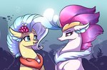 duo eye_contact female feral glowing grin hair looking_at_another pink_eyes pink_hair smile teal_eyes underwater water white_body yellow_body marbola european_mythology friendship_is_magic greek_mythology hasbro my_little_pony my_little_pony:_the_movie_(2017) mythology princess_skystar_(mlp) queen_novo_(mlp) equid fish hippocampus mammal marine 2018 digital_drawing_(artwork) digital_media_(artwork) hi_res daughter_(lore) mother_(lore) mother_and_child_(lore) mother_and_daughter_(lore) parent_(lore) parent_and_child_(lore) parent_and_daughter_(lore)