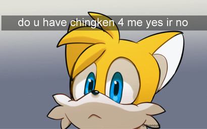 anthro blue_eyes caption fur gradient_background looking_at_viewer male mouth_closed orange_body orange_fur pleading_eyes simple_background solo text white_body white_fur pyonsuki sega sonic_the_hedgehog_(series) miles_prower canid canine fox mammal 16:10 digital_drawing_(artwork) digital_media_(artwork) english_text hi_res reaction_image signature widescreen