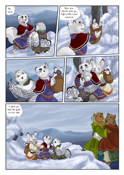 ambiguous_gender anthro biped brown_body brown_fur brown_tail clothed clothed_feral clothing cloud cloudy_sky day dialogue dialogue_box eyes_closed feather_hands feathers female feral fur hug larger_anthro larger_female one_eye_closed open_mouth open_smile outside scar scut_tail short_tail size_difference sky smaller_anthro smile snow speech_bubble tail text white_body white_feathers white_fur white_tail wink young young_ambiguous young_anthro bjekkergauken ailu_(bjekkergauken) hillevi mithra_(bjekkergauken) nanna_(bjekkergauken) shadi_(bjekkergauken) shirin_(bjekkergauken) unni_(bjekkergauken) vide_(bjekkergauken) arctic_fox avian bear bird brown_bear canid canine fox gulonine hare horned_owl lagomorph leporid mammal marten mountain_hare mustelid musteline owl pine_marten snowy_owl true_fox true_owl ursine 2025 colored comic english_text hi_res