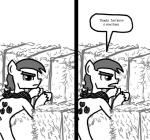 bandanna clothing cutie_mark earth_pony english_text equid equine fan_character feral ficficponyfic giles_pecan_(colt_quest) hasbro horse kerchief male mammal monochrome my_little_pony pony solo text