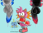 anthro balls big_balls big_penis breasts clothed clothing female genitals group hair huge_balls huge_penis hyper hyper_balls hyper_genitalia hyper_penis imminent_sex male penis penis_awe pink_body pink_hair side_boob eroticgaze archie_comics sega sonic_the_hedgehog_(archie) sonic_the_hedgehog_(comics) sonic_the_hedgehog_(series) amy_rose chao_(sonic) absurd_res hi_res