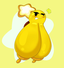 areola big_breasts black_eyes breasts female huge_breasts hyper hyper_breasts looking_at_viewer nipples not_furry one_eye_closed smile solo wink yellow_areola yellow_body yellow_nipples hyraqwq tasteofchoklit third-party_edit mario_and_luigi_(series) mario_bros nintendo starlow star_sprite waddling_head 2025 digital_media_(artwork) hi_res