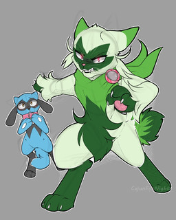 ambiguous_gender angry anthro blue_body blue_fur blush bodily_fluids claws duo fangs featureless_crotch fur glowing glowing_eyes green_body green_fur looking_at_viewer pawpads paws pink_eyes protective scared tail tears teeth whiskers yellow_eyes cajunfoxnight nintendo pokemon kalu_(mr-tiaa) yo-yo_(mr-tiaa) canid canine felid feline floragato generation_4_pokemon generation_9_pokemon mammal pokemon_(species) riolu 2022 4:5 hi_res signature brother_(lore) brother_and_sister_(lore) female_(lore) male_(lore) sibling_(lore) sister_(lore)