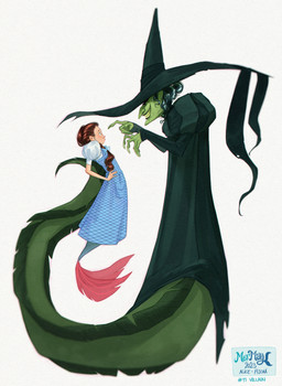 5_fingers arms_bent black_clothing black_dress black_eyebrows black_eyes black_hair black_hat black_headwear blue_clothing blue_dress blue_tail brown_eyebrows brown_hair clothing colored_nails dress duo evil_grin eye_contact eyebrows female female_humanoid fingernails fingers green_body green_fingernails green_gums green_nails green_sclera green_skin green_teeth gums hair hat headgear headwear larger_female larger_humanoid light lips long_hair looking_at_another nails number open_mouth pink_lips pockets shirt simple_background size_difference smaller_female smaller_humanoid smile split_form tail tan_body tan_skin teeth text text_box thick_eyebrows topwear white_background white_clothing white_eyes white_shirt white_topwear witch_hat alice_pisoni mermay the_wonderful_wizard_of_oz dorothy_gale wicked_witch_of_the_west animal_humanoid eel eel_humanoid fish fish_humanoid humanoid humanoid_merfolk marine marine_humanoid merfolk 2023 absurd_res adobe_photoshop_(artwork) artist_name colored dated digital_drawing_(artwork) digital_media_(artwork) english_description english_text hi_res lighting shaded