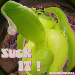 anthro areola balls big_areola big_balls big_breasts big_eyes big_nipples big_penis bodily_fluids breasts command commanding_viewer crown dominant dominant_gynomorph dominant_intersex freckles genital_fluids genitals glans glistening glistening_areola glistening_balls glistening_breasts glistening_genitalia glistening_glans glistening_nipples glistening_penis glistening_thighs green_areola green_balls green_body green_breasts green_glans green_nipples green_penis gynomorph headgear huge_balls huge_breasts huge_penis intersex long_ears looking_at_viewer nipples pasties penis precum slime solo suck_it text thick_thighs tongue tongue_out norkanimations atlyss slime_diva goo_creature 1:1 3d_(artwork) digital_media_(artwork) english_text hi_res