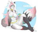 anthro breasts clothed clothing dressing female hair skimpy solo aimi domestic_cat felid feline felis mammal 2015 digital_media_(artwork) shaded