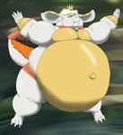 anthro belly big_belly bloated cosplay heterochromia huge_belly hyper hyper_belly male solo alythewolfcat donkey_kong_(series) final_fantasy nintendo square_enix super_smash_bros. king_k._rool nekrahn nu_mou hi_res