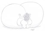 anthro belly big_belly big_breasts big_butt breasts butt female huge_breasts hyper hyper_breasts solo adamios nintendo pokemon sandpancake generation_1_pokemon pokemon_(species) sandslash sketch