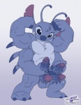 4_arms 4_balls 4_fingers antennae_(anatomy) anthro anthrofied back_spines balls biceps big_penis biped blue_body blue_eyes blue_fur blue_nose blue_penis bodily_fluids chest_tuft claws cum dipstick_antennae dripping erection fingers flexing fur genital_fluids genitals gradient_background grin head_tuft humanoid_genitalia humanoid_penis looking_at_viewer male manly multi_arm multi_balls multi_genitalia multi_limb multi_penis multicolored_antennae muscular muscular_anthro muscular_male nubbed_penis nude pecs penile_spines penis pose precum quadruple_penis simple_background smile solo standing teeth toe_claws tuft wolfblade disney lilo_and_stitch stitch_(lilo_and_stitch) alien experiment_(lilo_and_stitch) 2014