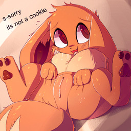 anus brown_body brown_eyes brown_nose digitigrade feet female female_feral feral genital_focus genitals half-closed_eyes humanoid_genitalia humanoid_genitalia_on_feral humanoid_vulva humor lying narrowed_eyes on_back simple_background solo text tuft vulva vulva_focus lodetail nintendo pokemon eevee generation_1_pokemon mammal pokemon_(species) 1:1 2025 colored digital_media_(artwork) hi_res shaded