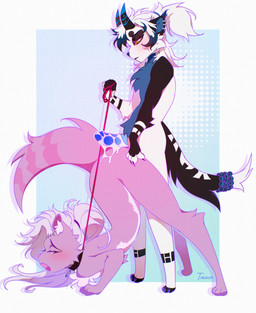 ambiguous_fluids anthro aroused bodily_fluids chibi cum cum_inside duo femboy genital_fluids genitals male male/male nude penis petting sex slurp tokkot canid canine mammal mustelid otter absurd_res hi_res sketch