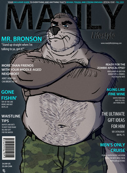 anthro arm_hair army army_clothing army_outfit army_uniform barazoku beard beer_belly belly belt biceps big_belly big_muscles black_belt black_clothing black_eyebrows blue_eyes body_hair bottomwear buzz_cut camo camo_bottomwear camo_clothing camo_pants camo_print chest_hair clothed clothing crossed_arms eyebrows facial_hair frown frown_eyebrows frowning_at_viewer fur green_bottomwear green_clothing green_pants grey_body grey_fur looking_at_viewer magazine male manly military military_clothing military_pants military_uniform musclegut muscular muscular_anthro muscular_male pants pattern_bottomwear pattern_clothing pattern_pants pose soldier solo standing stern stern_look text thick_arms thick_eyebrows topless topless_anthro topless_male tough_guy uniform warrior whiskers ninjawolf15 mr._bronson mammal mustelid otter cover english_text hi_res magazine_cover