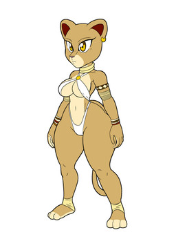 ankle_wraps anthro bangle bikini bracelet breasts clothed clothed_anthro clothed_female clothing collarbone crotch_lines ear_piercing ear_ring female female_anthro gold_irises jewelry micro_bikini necklace piercing ring_piercing simple_background skimpy sling_bra solo swimwear thick_thighs two-piece_swimsuit under_boob white_bikini white_clothing white_swimwear tansau baikoko_island_(tansau) felid lion mammal pantherine 2019 digital_media_(artwork) hi_res
