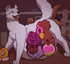 abdominal_bulge ambiguous_gender ambiguous_penetrating ambiguous_penetrating_male anal anal_penetration anal_vore anthro ball cavity_storage colon feral feral_on_feral feral_penetrated feral_penetrating feral_penetrating_feral group guts hose hose_in_butt hose_inflation huge_penetration hyper hyper_abdominal_bulge inflatable inflation internal interspecies intestines male male/ambiguous male_penetrated multiple_prey object_vore organs penetration pump sex trio vore boilingbismuth arctic_wolf canid canine canis humanoid mammal mustelid otter wolf