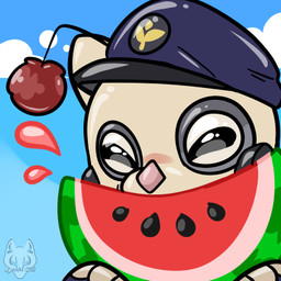 clothing drone dronesuit food fruit implied_permanent latex latex_clothing latex_skinsuit melon plant skinsuit tight_clothing watermelon watermelon_slice hypnosiswolf final_fantasy final_fantasy_xiv square_enix mogdrone_(starfoth) 1:1 low_res