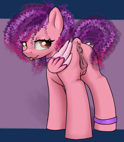 afro anatomically_correct anatomically_correct_genitalia anatomically_correct_vulva animal_genitalia animal_vulva anklet anus butt dark_anus darkened_genitalia darkened_vulva dock_(anatomy) equine_anus equine_genitalia equine_vulva eyelashes feathered_wings feathers female feral folded_wings genitals hair half-closed_eyes jewelry looking_back mane monotone_anus monotone_genitals narrowed_eyes nipples pink_anus pink_body pink_eyes pink_feathers pink_vulva puffy_anus purple_hair purple_mane purple_tail raised_tail simple_background smile solo tail teats tongue tongue_out transparent_background vulva wings dumbwoofer hasbro mlp_g5 my_little_pony mythology ruby_jubilee_(mlp) equid equine mammal mythological_creature mythological_equine pegasus alpha_channel digital_media_(artwork) hi_res