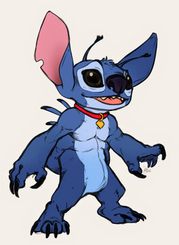 4_arms 4_fingers 4_toes antennae_(anatomy) athletic back_spines big_ears black_claws black_eyes blue_body blue_fur blue_nose claws collar dipstick_antennae feet fingers fur hands_behind_back head_tuft multi_arm multi_limb multicolored_antennae notched_ear open_mouth open_smile semi-anthro simple_background smile solo toes tuft white_background year riorix disney lilo_and_stitch stitch_(lilo_and_stitch) alien experiment_(lilo_and_stitch) 2016 hi_res sketch watermark