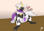 blush bodily_fluids female genital_fluids genitals lock magical_chastity masturbation orgasm_denial precum pussy solo unable_to_cum moxiepawler_(artist) nintendo pokemon generation_7_pokemon legendary_pokemon pokemon_(species) zeraora absurd_res hi_res