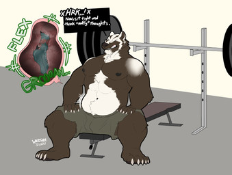 5_fingers 5_toes abdominal_bulge abs ambiguous_gender ambiguous_prey annoyed anthro anthro_pred areola arm_markings arm_tuft barefoot belly belly_squeeze belly_tuft biceps biped black_areola black_body black_fur black_nipples black_nose blue_body blue_skin blue_text blush bodily_fluids bodily_noises bottomwear brown_body brown_eyes brown_fur bulge cheek_bulge cheek_tuft chest_tuft chin_tuft claws clenched_teeth clothed clothing countershade_belly countershading cramped cutaway dialogue dialogue_with_sound_effects different_sound_effects duo ellipsis escaping_text exclamation_point exercise extended_sound_effect eyes_closed facial_markings facial_tuft feet finger_claws fingers flexing forced front_view fur green_text grey_background grey_bottomwear grey_clothing grey_shorts gym hand_on_leg head_markings head_tuft human_prey hurk inner_ear_fluff inside inside_stomach internal larger_anthro larger_male larger_pred leg_tuft male male_pred markings motion_lines muscular muscular_anthro muscular_male narrowed_eyes navel neck_tuft nipples nude number onomatopoeia open_mouth oral_vore organs partially_submerged paws pecs polygonal_speech_bubble restrained rumbling_stomach shortened_sound_effect shorts shoulder_markings shoulder_tuft simple_background sitting size_difference smaller_ambiguous smaller_human soft_vore sound_effect_variant sound_effects speech_bubble spread_legs spreading stomach stomach_acid struggling talking_to_another talking_to_prey teeth text three-quarter_view toe_claws toes topless topless_anthro topless_male triceps tuft unwilling_prey vore vowelless vowelless_sound_effect weight_bench weightlifting wet white_body white_claws white_countershading white_fur white_markings white_text white_tuft workout wildside bursikbadger ych_(character) american_badger badger human mammal mustelid musteline 2021 colored dated digital_drawing_(artwork) digital_media_(artwork) english_text hi_res shaded signature