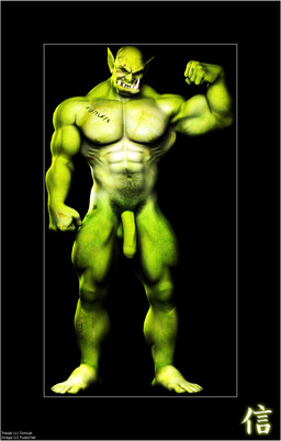abs balls flaccid foreskin genitals green_body green_skin humanoid_genitalia humanoid_penis looking_at_viewer male muscular muscular_male nipples not_furry nude pecs penis pose scar solo tusks fuzzy-yak trassk humanoid orc 3d_(artwork) digital_media_(artwork)
