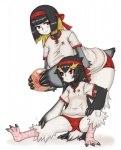 :< accessory asian_clothing athletic_wear ball barefoot big_breasts black_hair blush bottomwear breasts brown_eyes buruma clothed clothing duo east_asian_clothing feet female gym_uniform hair headband hime_cut holding_ball holding_object japanese_clothing leaning leaning_forward mature_female mature_humanoid membrane_(anatomy) monster_girl_(genre) red_eyes simple_background smile stretching talons toes uniform webbed_feet white_background young jon_henry_nam namu_gunsou european_mythology greek_mythology mythology pixiv_forest animal_humanoid avian avian_humanoid bird bird_humanoid crested_penguin emperor_penguin harpy humanoid mythological_avian mythological_creature penguin penguin_humanoid rockhopper_penguin daughter_(lore) mother_(lore) mother_and_child_(lore) mother_and_daughter_(lore) parent_(lore) parent_and_child_(lore) parent_and_daughter_(lore)