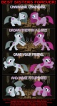 blue_eyes cutie_mark duo female feral grey_hair hair pink_hair purple_eyes quadruped singing smile tail text ponymaan cupcakes_(mlp_fanfic) friendship_is_magic hasbro my_little_pony marble_pie_(mlp) pinkamena_(mlp) pinkie_pie_(mlp) earth_pony equid equine horse mammal pony english_text hi_res sibling_(lore)