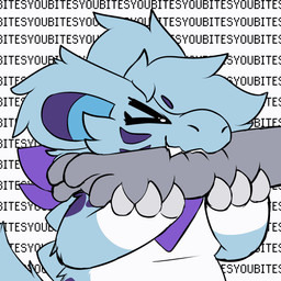 ambiguous_gender arm_bite arm_grab bite blue_body blue_fur claws duo eyes_closed fangs feral finger_claws fur teeth text nulloffset nintendo pokemon quote_(nulloffset) generation_1_pokemon human mammal nidorina pokemon_(species) 1:1 2_frame_animation animated english_text