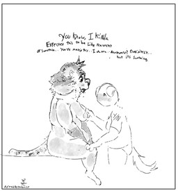 anthro belly big_breasts border breasts buckteeth cheek_tuft comforting dialogue duo eye_contact facial_tuft female female/female folded_ears hand_on_breast looking_at_another mature_anthro mature_female nude overweight overweight_anthro overweight_female sitting tail teeth tuft whiskers white_border armedantagonist disney zootopia anon nibbles_maplestick beaver mammal rodent absurd_res hi_res