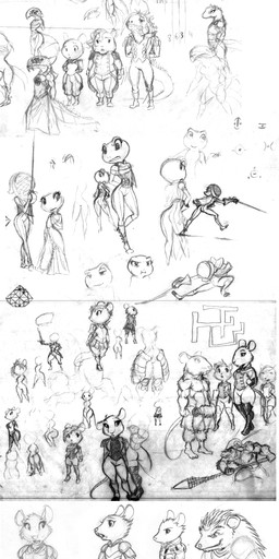 accessory anthro armor bow_(feature) bow_accessory bow_ribbon centered_hair_bow clothing dialogue female furgonomics hair_accessory hair_bow hair_ribbon jewelry kissing male melee_weapon multi_eye necklace polearm ribbons spear sword tail tail_accessory tail_bow tail_ribbon text weapon chochi beatriz_overseer beatriz_resont carmine_(beatriz_overseer) amphibian arachnid arthropod cricetid eulipotyphlan frog hamster hedgehog lizard mammal mouse murid murine rat reptile rodent scalie spider absurd_res english_text hi_res long_image monochrome tall_image