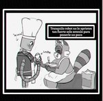 anthro apron biped blush bulge chef_hat clothing duo eyes_closed hat headgear headwear machine sitting text missluwu robot_dreams rascal_(robot_dreams) robot_(robot_dreams) mammal procyonid raccoon robot 2024 spanish_text translated