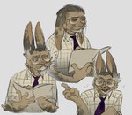 alternate_species anthro bow_tie clothed clothing eyewear furrification glasses grey_eyes male mature_male solo ss0v3l five_nights_at_freddy's five_nights_at_freddy's_(film) scottgames matthew_lillard william_afton_(fnaf) lagomorph leporid mammal rabbit 2023 absurd_res digital_media_(artwork) hi_res