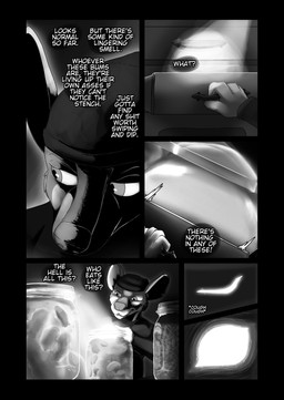 anthro break_in breaking_in burglar burglary clothed clothed_anthro clothed_male clothing confusion container cough empty_eyes fart fart_cloud fart_fetish fully_clothed fully_clothed_anthro fully_clothed_male glowing glowing_eyes jar male profanity robber robbery solo text thought thought_bubble thoughts soomir american_opossum mammal marsupial virginia_opossum absurd_res black_and_white comic english_text hi_res monochrome multiple_scenes