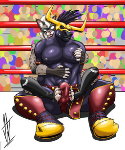 abs anthro arena arms_around_another arms_around_partner arms_around_torso arms_around_waist aroused aroused_by_another aroused_face aroused_male aroused_smile balls_outline barazoku bedroom_eyes being_watched belly_pat belly_rub biceps big_bulge big_muscles big_pecs black_clothing black_fingerless_gloves black_footwear black_gloves black_handwear black_mask black_socks blue_body blue_hair blue_skin briefs bulge bulge_grab bulge_rubbing chest_fondling chest_grab claws clenched_teeth clothed clothed_sex clothing competition crowd crowd_watching defeat defeat_sex defeated detailed_bulge dominant dominant_anthro dominant_male domination/submission duo erection erection_under_clothing erection_under_underwear eyes_closed feet fighting_ring fingerless_gloves flirting flirting_look fondling_belly fondling_bulge foot_fetish foot_on_bulge foot_play footjob footjob_through_clothing footwear fur genital_outline gloves grabbing_abs grabbing_another grabbing_from_behind grabbing_nipple grabbing_partner grappling grey_body grey_fur grope group hair handwear holding_another holding_belly holding_bulge holding_chest holding_erection holding_from_behind holding_nipple holding_partner holding_pec hooves imminent_orgasm larger_anthro larger_male licking looking_at_another looking_pleasured lucha_libre_mask luchador male male/male manhandling manly markings mask masked_male mohawk muscular muscular_anthro muscular_arms muscular_male muscular_thighs narrowed_eyes neck_lick nipple_fetish nipple_grab nipple_play nipples pec_fetish pec_grab pec_play pecs penis_outline public public_sex red_briefs red_clothing red_underwear roughhousing rubbing_chest secretly_loves_it seduced seductive sex sexual_competition sexual_fight shoulder_lick size_difference smaller_anthro smaller_male socks sports_mask sportswear spots spotted_body spotted_fur spotted_markings spread_legs spreading squeezing_bulge stadium stroking_chest submissive submissive_anthro submissive_male taunting taunting_partner teasing teasing_partner teeth tenting thick_arms thick_thighs tongue tongue_out tough_guy underwear voyeur wearing_mask white_body white_fur wrestler wrestler_costume wrestlers wrestling wrestling_briefs wrestling_clothing wrestling_mask wrestling_match wrestling_outfit yellow_clothing yellow_mask hikaridraws hikaristar_art ty_(tybern) bovid bovine cattle cheetah felid feline hybrid mammal pantherine snow_leopard absurd_res hi_res