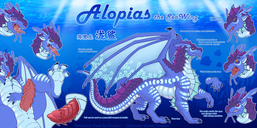 anus belly blue_body blush bodily_fluids claws cum cum_on_face feral fin genital_fluids genitals looking_pleasured lying male membrane_(anatomy) orange_eyes pattern_background penis sea simple_background solo striped_body stripes tail tongue underwater water white_belly wings yellow_eyes draslan mythology wings_of_fire alopias(draslan) aquatic dragon fish mythological_creature mythological_scalie scalie seawing_(wof) full-length_portrait hi_res model_sheet portrait