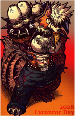 abs accessory amber_eyes anthro arm_tuft athletic athletic_male barazoku belly_tuft belt belt_buckle biceps big_pants biped black_clothing black_sclera body_hair bottomwear bracelet buckle bulge chest_tuft claws clothed clothing collar countershade_fur countershade_torso countershading denim denim_bottomwear denim_clothing dipstick_ears dog_tags ear_markings elbow_tuft fangs fluffy fluffy_body food fur gesture grin hair hand_gesture harness high-angle_view ink jewelry looking_at_viewer male male_anthro multicolored_body multicolored_ears multicolored_fur multicolored_hair muscle_tone muscular muscular_anthro muscular_arms muscular_male navel neck_tuft one_eye_obstructed pants pecs perspective_shot pizza pizza_in_mouth pose scar shirtless_anthro shirtless_male shoulder_tuft simple_background smile solo spiked_belt spiked_bracelet spiked_collar spikes spiky_hair spread_legs spreading standing tail tail_tuft tan_background tan_body teeth thumbs_up tight_clothing tongue tongue_out topless triceps tuft two_tone_body two_tone_fur white_body white_fur white_hair yellow_body yellow_eyes yellow_fur jwbash game_freak nintendo pokemon pokemon_mystery_dungeon spike_chunsoft kyoto_rex canid canine dusk_lycanroc generation_3_pokemon generation_7_pokemon legendary_pokemon lycanroc mammal pokemon_(species) rayquaza shiny_pokemon 2026 absurd_res full-length_portrait graphite_(artwork) hatching_(art) hi_res pinup portrait shaded sketch traditional_media_(artwork) warm_colors