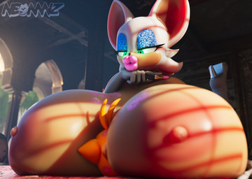 anthro bedroom_eyes between_breasts big_breasts breast_smother breasts duo female glistening glistening_eyeshadow glistening_lips huge_breasts kiss_mark kiss_mark_on_breast kiss_mark_on_face larger_female lips lipstick looking_down lying makeup male narrowed_eyes nipples on_front seductive size_difference smaller_male smothering thick_lips neonnnzz sega sonic_the_hedgehog_(series) miles_prower rouge_the_bat bat canid canine fox mammal red_fox true_fox 3d_(artwork) absurd_res digital_media_(artwork) hi_res