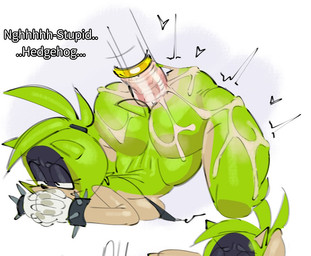 accessory anthro bent_over big_butt big_penis bra bracelet breasts butt clothing cock_ring duo female genitals gloves green_body gynomorph hair handwear intersex intersex/female jewelry penis penis_accessory penis_jewelry ponytail simple_background spiked_bracelet spikes underwear white_background toonguy100 idw_publishing sega sonic_the_hedgehog_(comics) sonic_the_hedgehog_(idw) sonic_the_hedgehog_(series) amy_rose surge_the_tenrec afrosoricid eulipotyphlan hedgehog human mammal tenrec