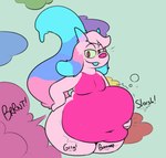 abdominal_bulge ambiguous_gender anthro belly belly_grab big_belly big_ears big_tail bloated blush blush_lines digestion_noises excessive_farts fart fart_cloud fart_fetish floppy_ears horn melting melting_tail obese overweight rainbow_fart_cloud raised_tail rumbling_stomach solo tail thick_thighs tongue tongue_out conditional_dnp verdantphysician canid canine canis domestic_dog mammal