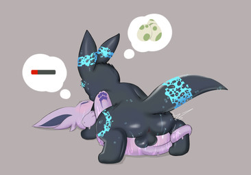 anal balls bodily_fluids duo feral feral_on_feral feral_penetrated genitals kissing male male/male penetration poison sweat heardnoevil nintendo pokemon eeveelution espeon generation_2_pokemon pokemon_(species) shiny_pokemon umbreon