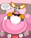 anthro bed big_diaper big_ears blush bottomwear cellphone clean_diaper clothed clothing dialogue diaper diaper_puff electronics eyelashes female fur furniture heart_symbol hooves horn huge_diaper livestream looking_aside miniskirt on_bed orange_body orange_fur phone short short_tail skirt solo sparkles sparkling_eyes speech_bubble spread_legs spreading tail text wearing_diaper dummydoodles aggretsuko sanrio tsunoda_(aggretsuko) antelope bovid gazelle mammal 2025 english_text hi_res
