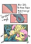 absurd_res ahegao ass_up blue_eyes blush bodily_fluids comic ears_up english_text equid equine exclamation_point feathered_wings feathers female fluffy fluffy_tail fluttershy_(mlp) friendship_is_magic fur genital_fluids genitals hair hasbro heart_symbol hi_res internal looking_pleasured mammal moan my_little_pony mythological_creature mythological_equine mythology open_mouth outside pegasus pink_hair pink_tail plant pussy raised_tail raised_wings rileyisherehide sex shrub solo tail tentacle_sex tentacles text tree vaginal_fluids water wing_boner wings yellow_body yellow_feathers yellow_fur