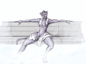 anthro bench femboy fur hair looking_at_viewer male muscular naturally_censored nude sauna simple_background sitting smile smirk solo spread_arms steam tail thick_thighs towel towel_around_neck bugbean microsoft the_elder_scrolls kira-daro felid feline khajiit mammal pantherine 2025 digital_drawing_(artwork) digital_media_(artwork) portrait signature sketch
