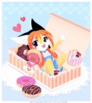 4_toes alternative_fashion anthro barefoot box box_of_cuteness chibi claws container dessert doughnut feet female food heart_symbol in_box in_container j-fashion micro pastry pawpads pink_pawpads soles solo text toes tongue luna777 taratsu_(character) canid canine mammal moondog english_text