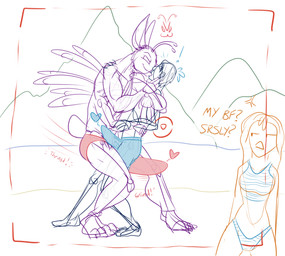 anthro anthrofied aroused balls beach big_balls big_bulge big_penis bodily_fluids bottomwear bra bulge camera camera_view clothed clothing cuckquean detailed_bulge devious devious_grin duo erection genitals grinding holding_arm holding_head holding_wrist huge_bulge huge_penis human_on_anthro humping hyper hyper_bulge hyper_genitalia hyper_penis interspecies leaning leaning_on_another male male/male nervous nervous_sweat panties paws penis public sex shorts skimpy skimpy_speedo skimpy_swimwear speedo spread_legs spreading suggestive surprise_sex surprised sweat swimwear teasing tenting thrusting tight_bottomwear tight_bulges tight_clothing tight_shorts tight_underwear underwear unimpressed conditional_dnp samagthrav2 disney lilo_and_stitch david_kawena nani_pelekai stitch_(lilo_and_stitch) alien experiment_(lilo_and_stitch) human mammal absurd_res hi_res