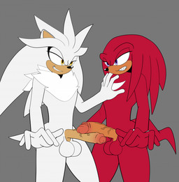 amber_eyes anthro balls bedroom_eyes big_penis chest_tuft comparing comparing_penis dreadlocks duo erection eye_contact fangs fingers fluffy fluffy_chest foreskin fur genitals glans hair hand_on_chest looking_at_another male male/male narrowed_eyes nude partially_retracted_foreskin penile penis penises_touching purple_eyes red_body red_fur red_hair retracted_foreskin seductive sharp_teeth short_tail smile spikes spikes_(anatomy) standing tail tan_body tan_fur tan_skin teeth touching_chest tuft vein veiny_penis white_body white_fur white_hair nezuruiart sega sonic_the_hedgehog_(series) knuckles_the_echidna silver_the_hedgehog echidna eulipotyphlan hedgehog mammal monotreme hi_res